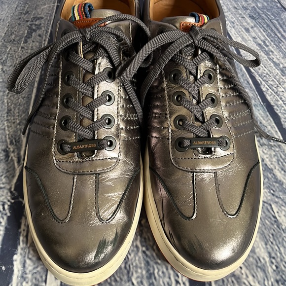 Royal Albartross Women’s Dane Silver Metallic Leather Spikeless Golf Shoes, 10 - Picture 4 of 9